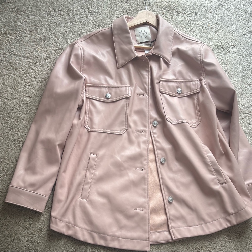 Stoosh Blush Pink Button-Up Jacket